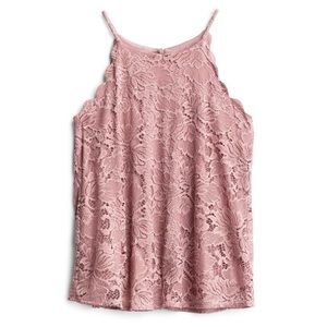 FORTUNE + IVY - Chiya Lace Scalloped Halter Blouse